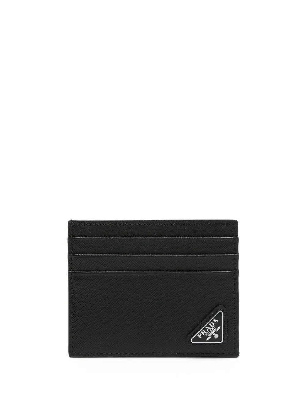 Prada Logo Leather Cardholder Black