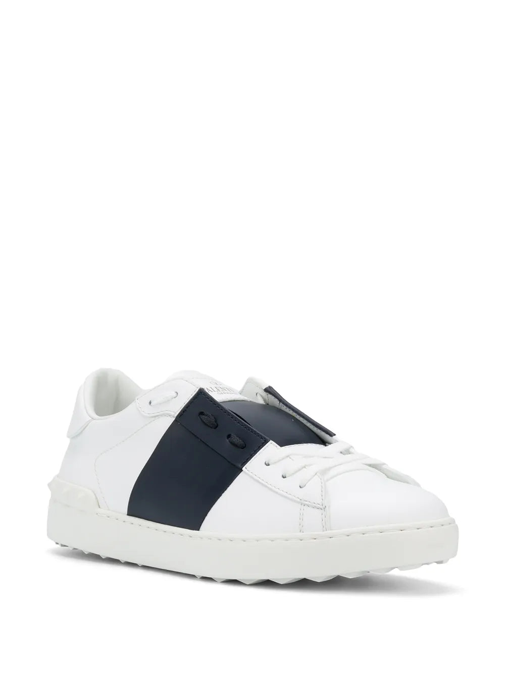 Valentino Garavani Open Leather Sneaker White/Marine