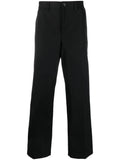 Burberry Mid-rise Cotton Trousers Black