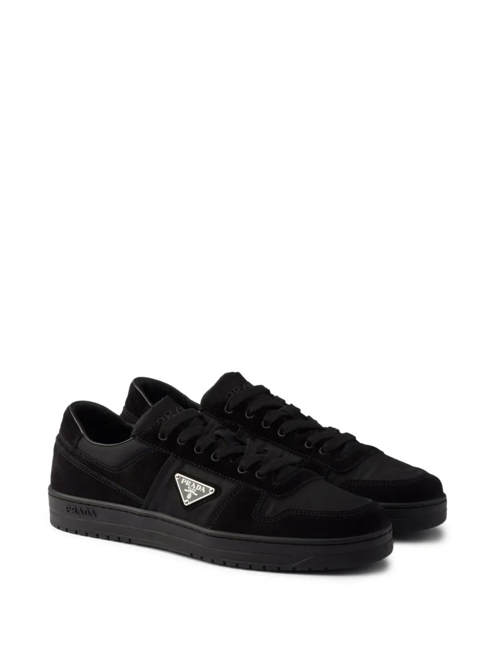 Prada Downtown Suede Sneaker Black