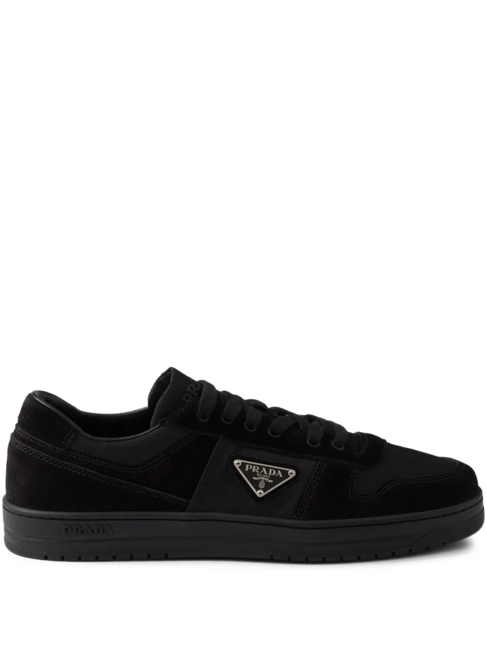 Prada Downtown Suede Sneaker Black