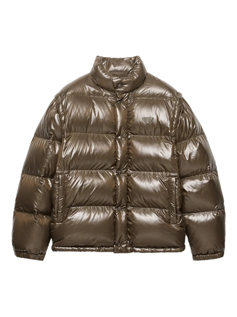 Prada Re-Nylon Puffer Jacket Olive