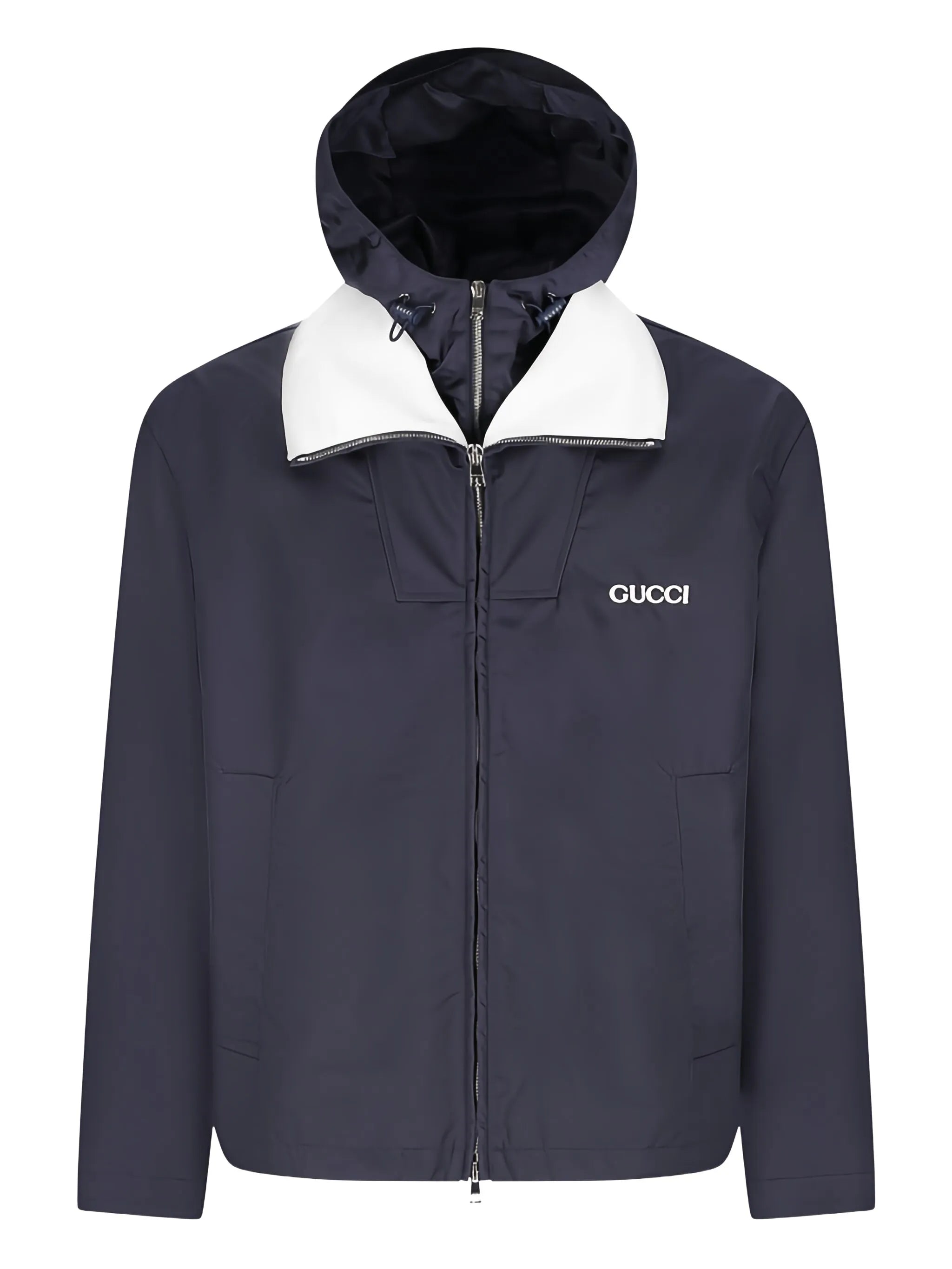 GUCCI Attached Hood Logo Jacket
