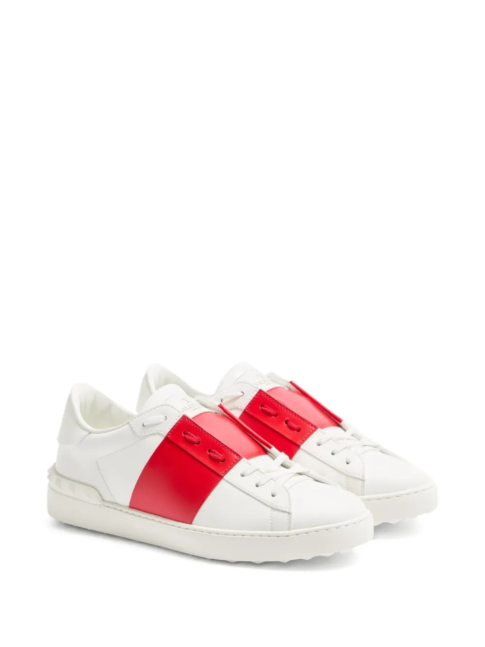Valentino Garavani Open Leather Sneaker White/Red