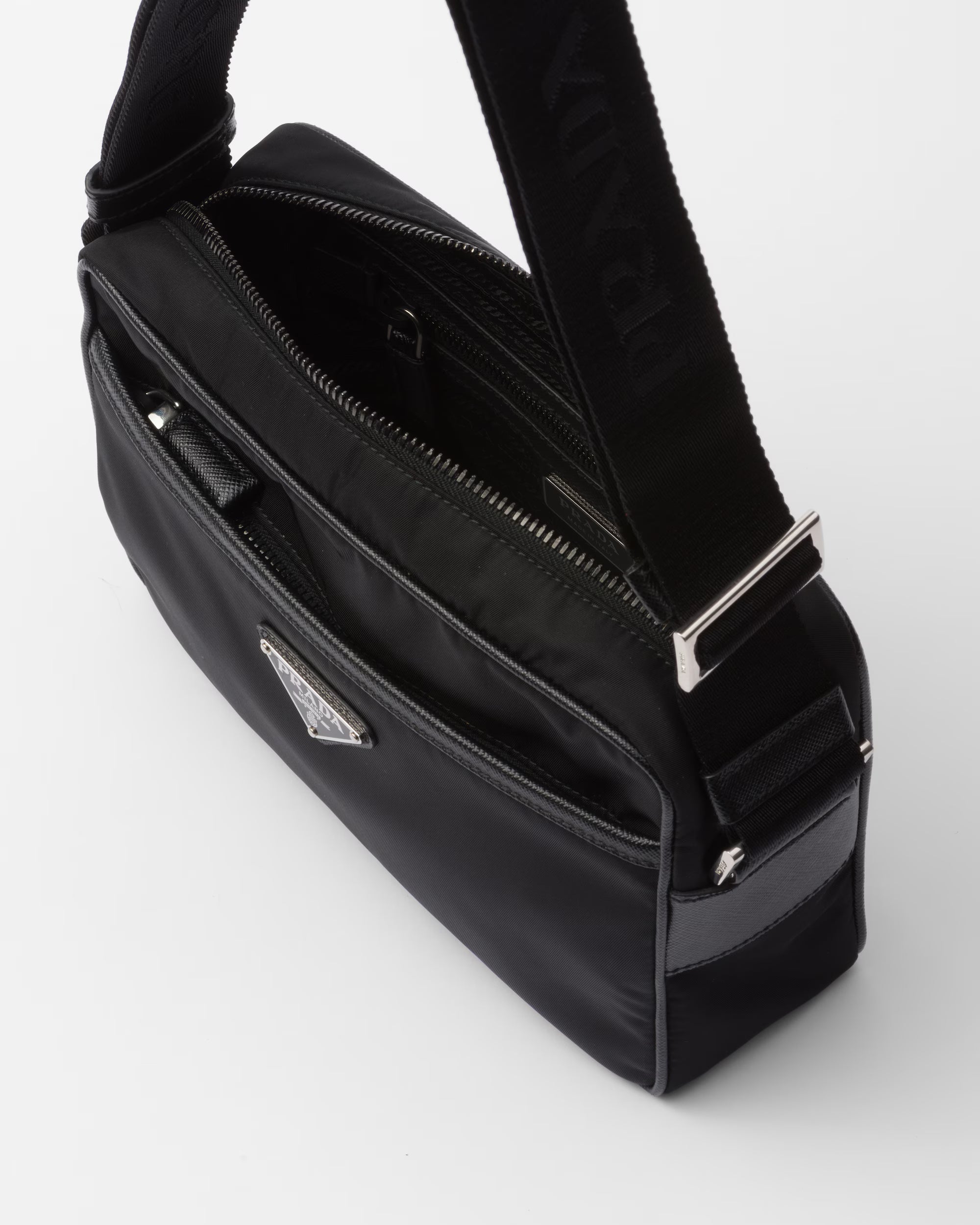 Prada Black Re-Nylon Saffiano Shoulder Bag