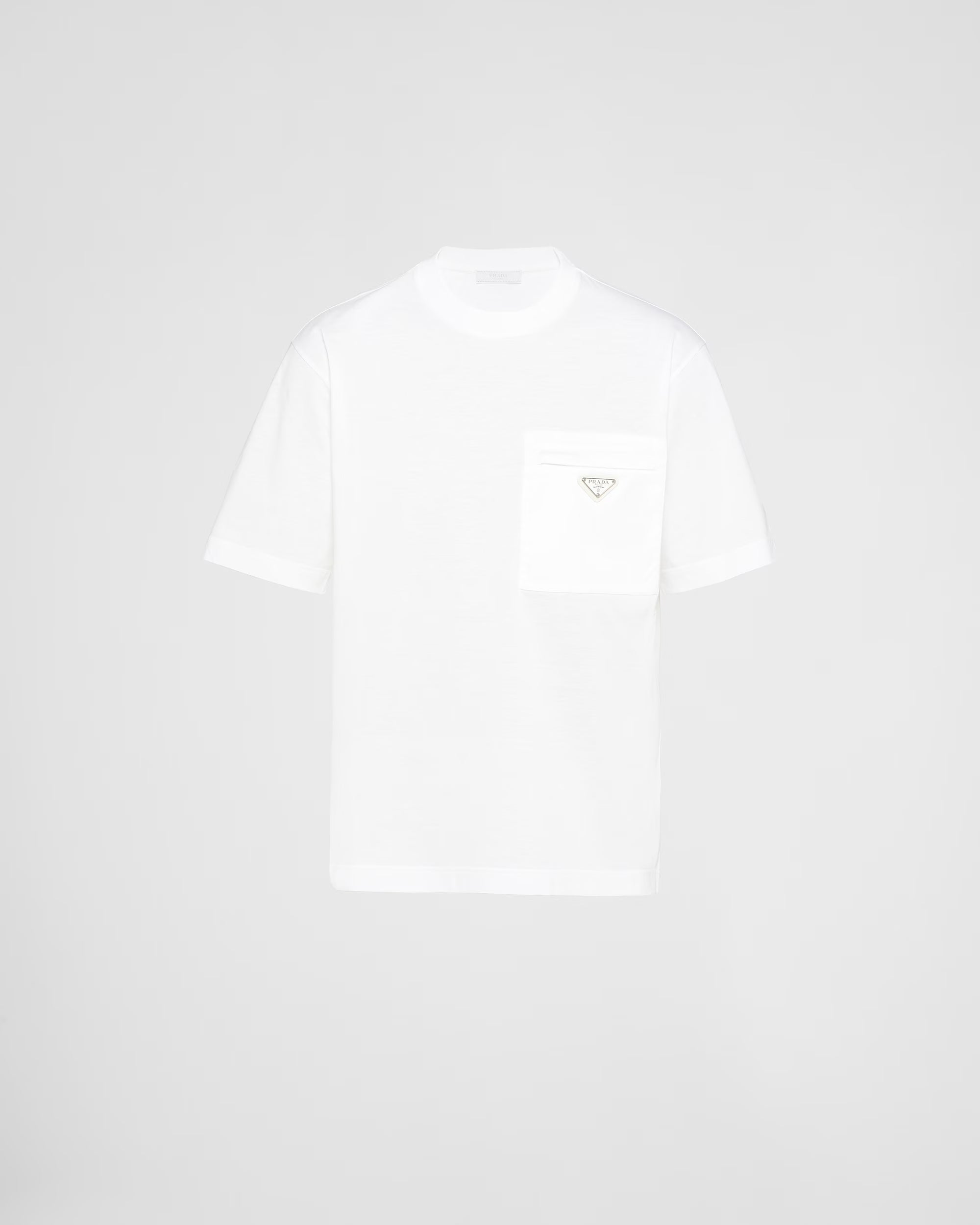 Prada White Re-Nylon Jersey T Shirt