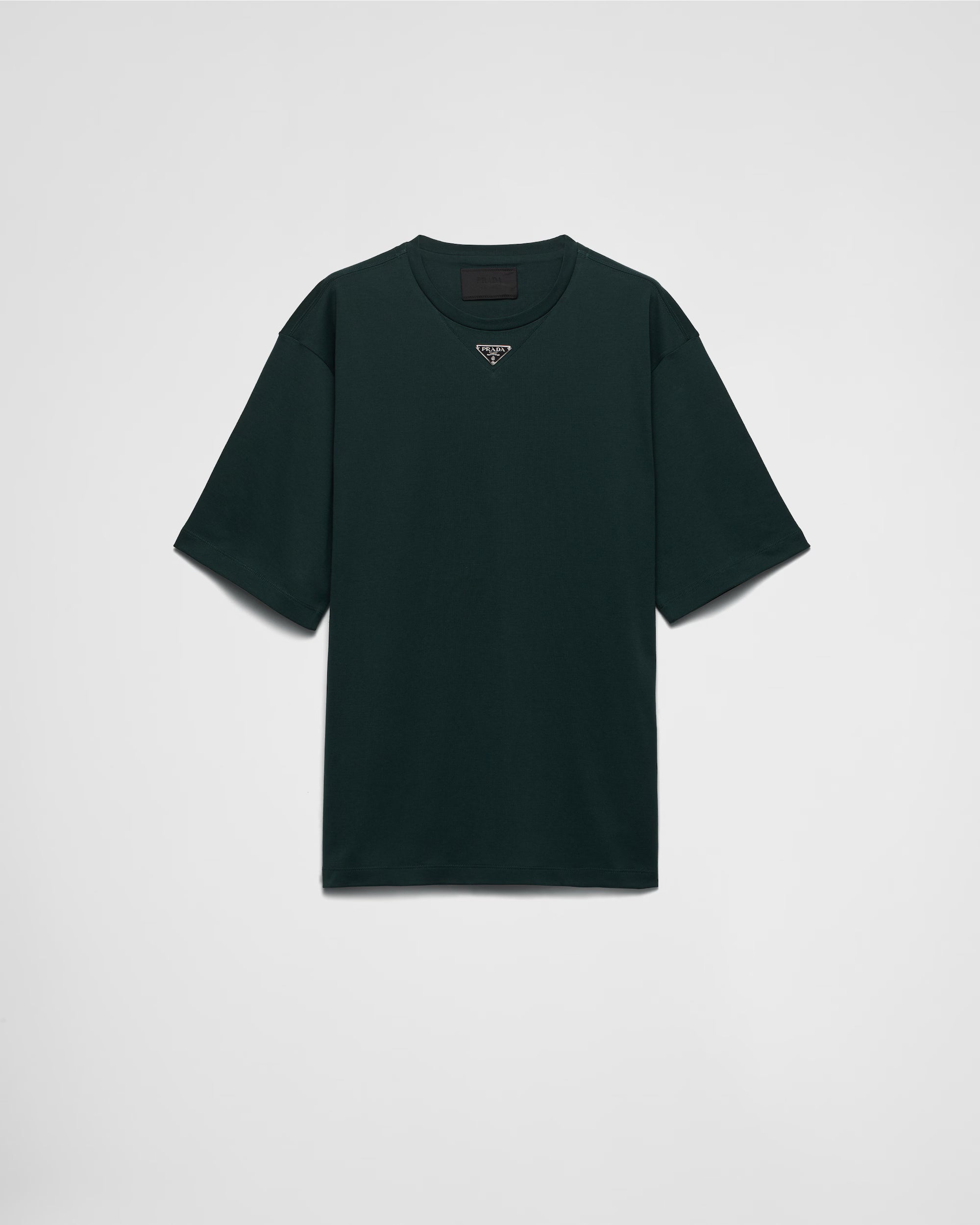 Prada Cotton T Shirt Bottle Green