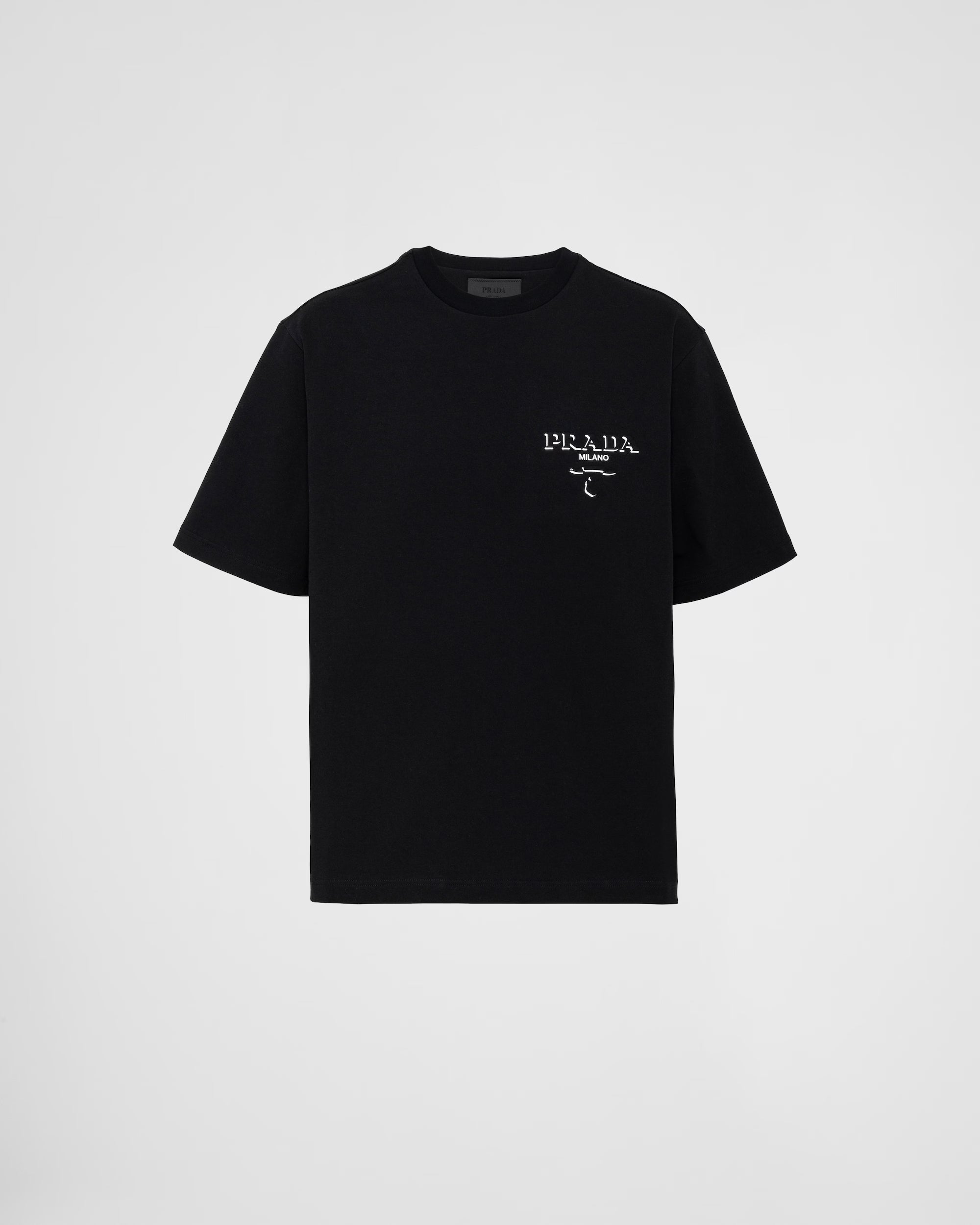 Prada Cotton Logo T-Shirt Black